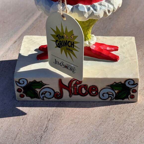 Jim Shore Grinch “Nice” "Naughty" Staute Dr. Seuss Santa Ornament Christmas NEW - Picture 4 of 10